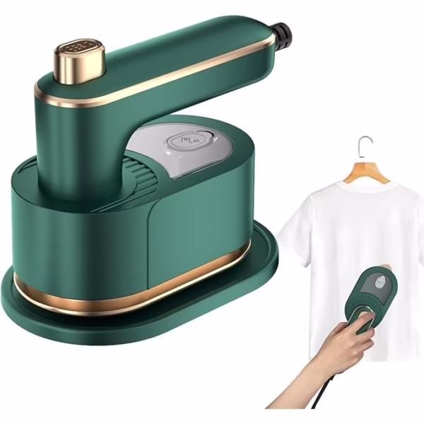 Mini Fier de Calcat, Flippy, Pliabil si Portabil, Calcare Verticala/Orizonala, cu Abur, 50 ml, 40W, 10.5 x 12 cm, Verde - imagine 4