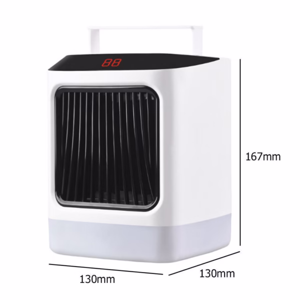 Mini incalzitor portabil Flippy cu telecomanda, afisaj digital, sincronizare inteligenta, lumina de noapte colorata - imagine 2