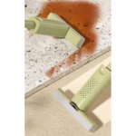 Mini Mop, Flippy, Pentru Uz Casnic, Sistem Autostoarcere, Portabil, Mop cu Burete, Rotire 180°,15 x 27.5 cm, Verde - imagine 2