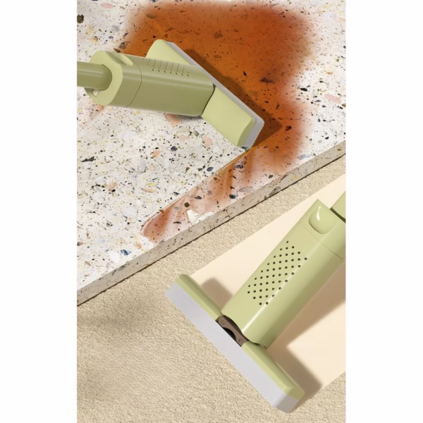 Mini Mop, Flippy, Pentru Uz Casnic, Sistem Autostoarcere, Portabil, Mop cu Burete, Rotire 180°,15 x 27.5 cm, Verde - imagine 2