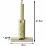 Mini Mop, Flippy, Pentru Uz Casnic, Sistem Autostoarcere, Portabil, Mop cu Burete, Rotire 180°,15 x 27.5 cm, Verde - imagine 8
