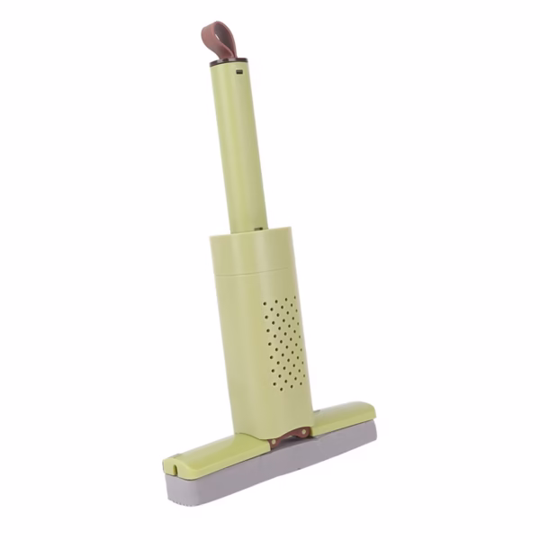 Mini Mop, Flippy, Pentru Uz Casnic, Sistem Autostoarcere, Portabil, Mop cu Burete, Rotire 180°,15 x 27.5 cm, Verde - imagine 10