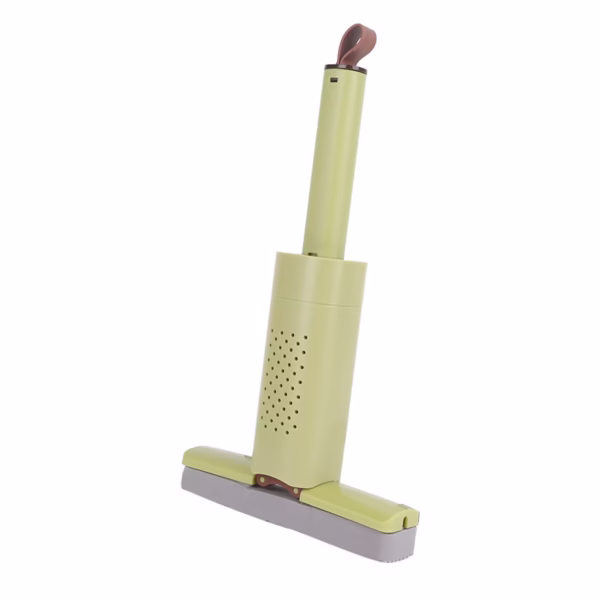 Mini Mop, Flippy, Pentru Uz Casnic, Sistem Autostoarcere, Portabil, Mop cu Burete, Rotire 180°,15 x 27.5 cm, Verde - imagine 12