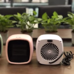 Mini radiator electric portabil Flippy, 800 W, 2 trepte, 150x120x175 mm, roz - imagine 5