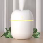 Mini Umidificator Portabil, Flippy, 2 Moduri, Aromaterapie, Silentios, Lumina Ambientala, Incarcare USB, 220 ml, 8 x 8 x 10.3 cm, Alb - imagine 4