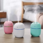 Mini Umidificator Portabil, Flippy, 2 Moduri, Aromaterapie, Silentios, Lumina Ambientala, Incarcare USB, 220 ml, 8 x 8 x 10.3 cm, Albastru - imagine 9