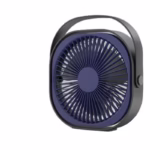 Mini ventilator pentru birou cu usb, Flippy, rotire 360 grade, 3 viteze, 1500 mA, 13.5 x 12,8, Albastru - imagine 5