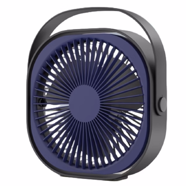Mini ventilator pentru birou cu usb, Flippy, rotire 360 grade, 3 viteze, 1500 mA, 13.5 x 12,8, Albastru - imagine 1