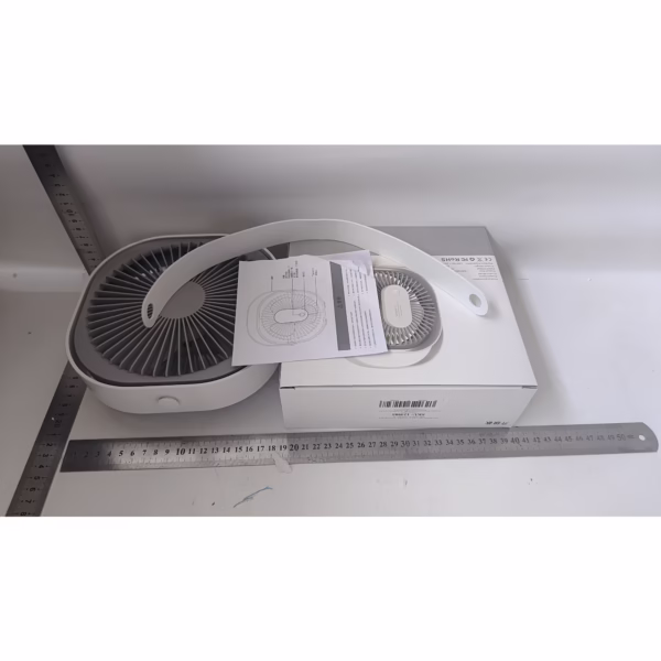 Mini ventilator pentru birou cu usb, Flippy, rotire 360 grade, 3 viteze, 4000 mA, 13.5 x 12,8, Gri - imagine 9