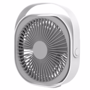 Mini ventilator pentru birou cu usb, Flippy, rotire 360 grade, 3 viteze, 4000 mA, 13.5 x 12,8, Gri