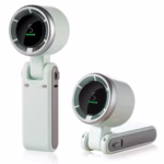 Mini Ventilator Portabil, Flippy, 5 Trepte de Viteza, Afisaj Digital, Incarcare USB, 5V, 2A, 5.95 x 5.2 x 17.2 cm, Verde - imagine 3