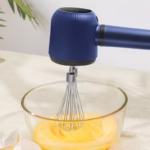 Mixer Electric fara Fir, Flippy, Mixer pentru Oua Smantana Frisca, Maner Plastic, Usor de Utilizat si Depozitat, 20 x 8.5 x 14.5 cm, Albastru Inchis - imagine 3