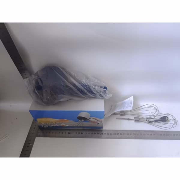 Mixer Electric fara Fir, Flippy, Mixer pentru Oua Smantana Frisca, Maner Plastic, Usor de Utilizat si Depozitat, 20 x 8.5 x 14.5 cm, Albastru Inchis - imagine 5