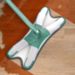 Mop Plat cu Laveta din Microfibra, Flippy, Pentru Uz Casnic, Sistem de Stoarcere X, Tija Telescopica 140 cm, Rotire 360°,38 x 140 cm, Verde - imagine 2