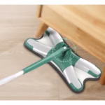 Mop Plat cu Laveta din Microfibra, Flippy, Pentru Uz Casnic, Sistem de Stoarcere X, Tija Telescopica 140 cm, Rotire 360°,38 x 140 cm, Verde - imagine 3