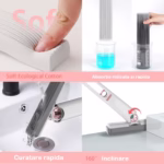 Mop de mana Flippy, mini-portabil, cu sistem de stoarcere, dispozitiv de curatat manual, cu burete absorbant, material PVA, multisuprafete si geamuri, 29.5 x 15.5 cm, alb - imagine 4