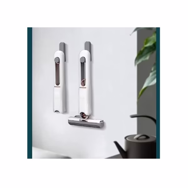 Mop de mana Flippy, mini-portabil, cu sistem de stoarcere, dispozitiv de curatat manual, cu burete absorbant, material PVA, multisuprafete si geamuri, 29.5 x 15.5 cm, alb - imagine 6