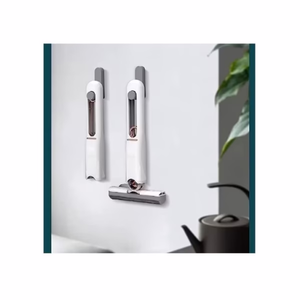 Mop de Mana Flippy, Mini-Portabil, cu Sistem de Stoarcere, Dispozitiv de Curatat Manual, cu Burete Absorbant, din PVA, 29.5 x 15.5 cm, 2 Rezerve, Alb - imagine 2