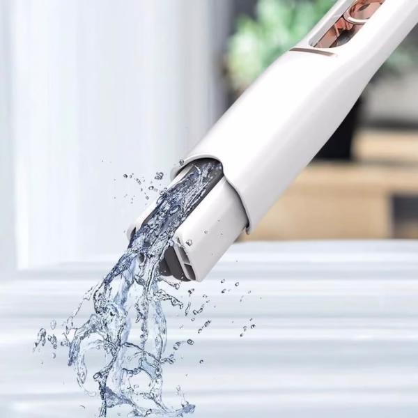 Mop de Mana Flippy, Mini-Portabil, cu Sistem de Stoarcere, Dispozitiv de Curatat Manual, cu Burete Absorbant, din PVA, 29.5 x 15.5 cm, 3 Rezerve, Alb - imagine 6