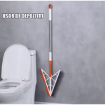 Mop Multifunctional, Flippy, Portocaliu, cu Racleta din Silicon, Maner Telescopic, Curatarea Eficienta a Tuturor Suprafetelor - imagine 8