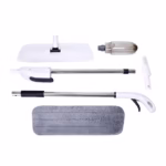 Mop plat, Flippy, cu pulverizator, pentru uz casnic, plastic, rezerva de mop din microfibra, 125x40 cm, Alb/Mov - imagine 4