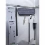 Mop plat, Flippy, cu pulverizator, pentru uz casnic, plastic, rezerva de mop din microfibra, 125x40 cm, Alb/Negru - imagine 7