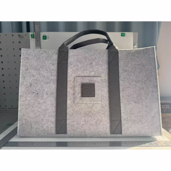 Cos Multifunctional pentru Rufe Murdare, Cos Depozitare, Flippy, Gri, 50x34x32, Geanta Durabila pentru Lemne si Accesorii - imagine 2