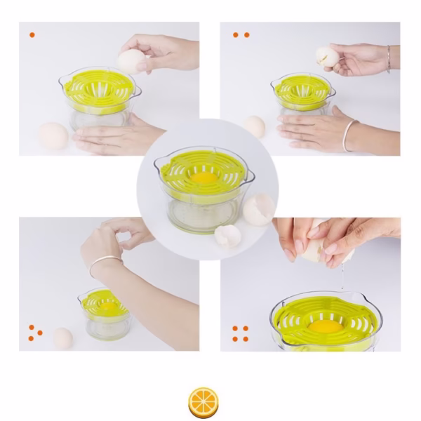 Storcator de Fructe 2 in 1, Flippy, cu Razatoare si Separator Ou, 14.8 x 8 x 13 cm, Verde - imagine 8
