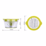 Storcator de Fructe 2 in 1, Flippy, cu Razatoare si Separator Ou, 14.8 x 8 x 13 cm, Verde - imagine 13