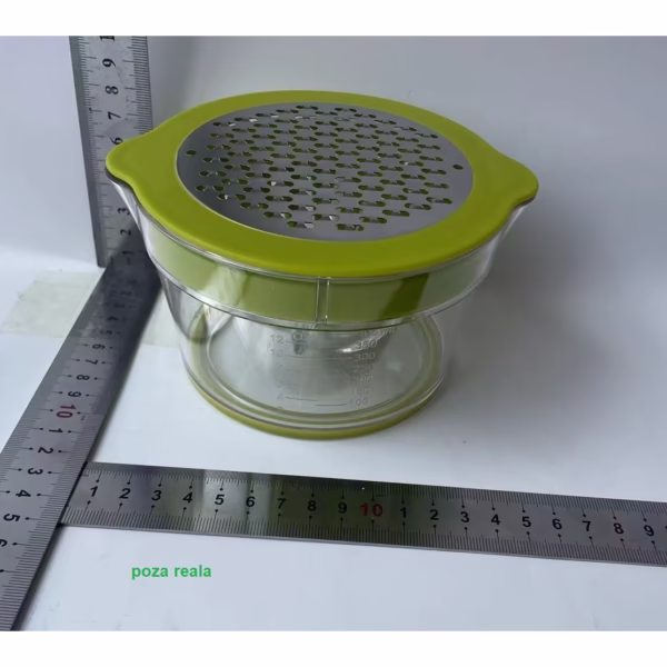 Storcator de Fructe 2 in 1, Flippy, cu Razatoare si Separator Ou, 14.8 x 8 x 13 cm, Verde - imagine 15
