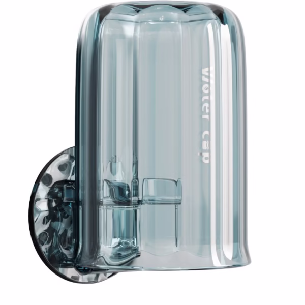 Suport Multifunctional 2 in 1, Pahar si Suport pentru Periuta de Dinti, Flippy, Plastic, Dimensiune: 10.4 x 7.3 x 7.3 cm, Albastru - imagine 1