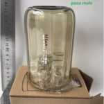 Suport Multifunctional 2 in 1, Pahar si Suport pentru Periuta de Dinti, Flippy, Plastic, Dimensiune: 10.4 x 7.3 x 7.3 cm, Maro Galbui - imagine 2