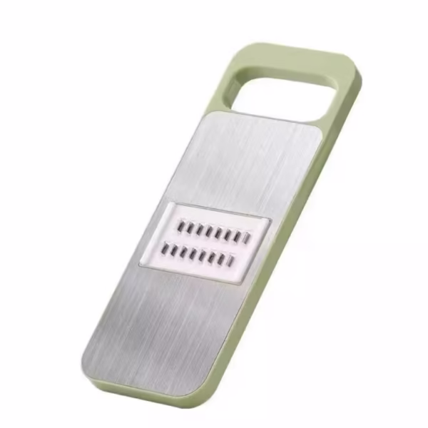 Set Multifunctional din 7 Piese, Flippy, pentru Taierea si Maruntirea Legumelor, Uz Casnic,din Otel Inoxidabil, Gri-Verde - imagine 12