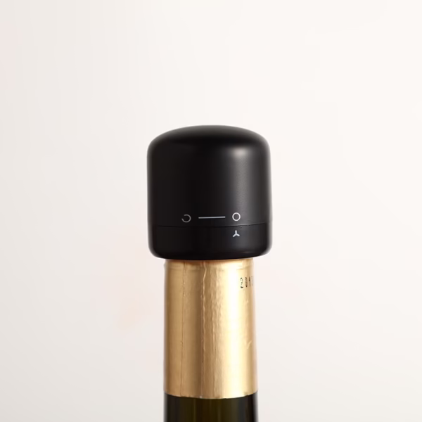 Capac de Etansare a Sticlei de Vin, Flippy, Rotativ, On-Off, Silicon, Reutilizabil, Usor de Depozitat si Folosit, 3.8 x 3.8 x 3.8 cm, Negru - imagine 5