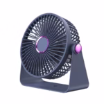 Ventilator 2in1, Flippy, de Masa/de Perete, Incarcare USB, 3.7 V, 4.5 W, 1200 mAh, 17.5 x 17 x 7.6 cm, Albastru Fumuriu
