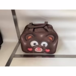 Geantă Frigorifică, Flippy, cu Desene Animat 3D, Portabilă pentru Copii, de Prânz, din Pânză Oxford, 27.5x18x20 cm, Model Ursulet, Maro - imagine 2