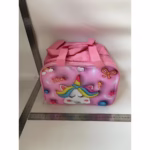 Geantă Frigorifică, Flippy, cu Desene Animat 3D, Portabilă pentru Copii, de Prânz, din Pânză Oxford, 27.5x18x20 cm, Model Unicorn, Roz - imagine 2