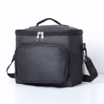 Geanta pentru Picnic cu izolare termica, Flippy, Multifunctionala, Compartimentata, 2 Tipuri de Manere, Impermeabila, 26x24x17 cm, Negru
