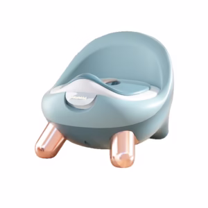 Olita pentru Copii, Flippy, +1an, Portabila, cu Capac, Model Prietenos, Non-Toxic, Compartiment Detasabil, cu 4 Picioare, Usor de Curatat, Verde Gold