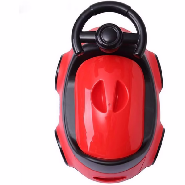 Olita pentru Copii, Flippy, +1an, Portabila, Design Masinuta cu Capac, Model Prietenos, Non-Toxic, Compartiment Detasabil, Usor de Curatat, Rosu - imagine 4