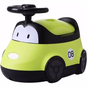 Olita pentru Copii, Flippy, +1an, Portabila, Design Masinuta cu Capac, Model Prietenos, Non-Toxic, Compartiment Detasabil, Usor de Curatat, Verde