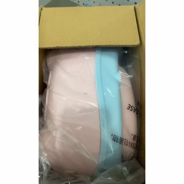 Olita pentru Copii, Flippy, +6 luni, Compartiment Detasabil, cu Capac, Antiderapanta, din Plastic, Colac Moale, Model Animat Ciclop, cu Maner, 33 x 21 x 45 cm, Albastru/Roz - imagine 2