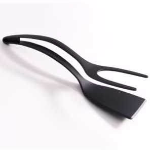 Spatula Multifunctionala tip Cleste, Flippy, Spatula Cleste pentru Gatit, Silicon PP, pentru Alimente, Carne, Paine, 31 x 8.5 cm Negru