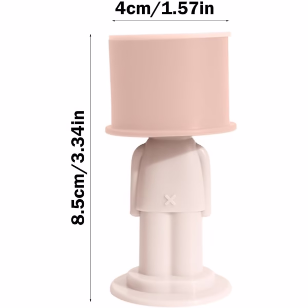 Opritor de Usa, Flippy, din Silicon, Model Magicial, cu Prindere de Perete, Anti-Coliziune, 4x 8.5 cm, Roz - imagine 4
