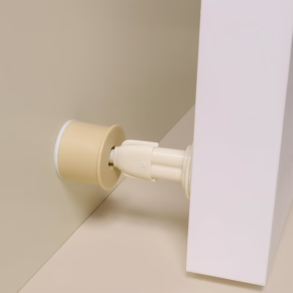 Opritor de Usa, Flippy, din Silicon, Model Magicial, cu Prindere de Perete, Anti-Coliziune, 4x 8.5 cm, Galben - imagine 4