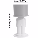 Opritor de Usa, Flippy, din Silicon, Model Magicial, cu Prindere de Perete, Anti-Coliziune, 4x 8.5 cm, Gri - imagine 4