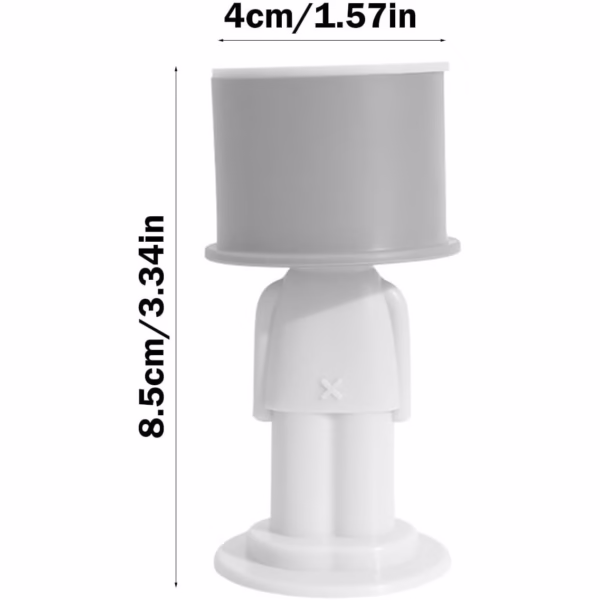 Opritor de Usa, Flippy, din Silicon, Model Magicial, cu Prindere de Perete, Anti-Coliziune, 4x 8.5 cm, Gri - imagine 4