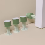 Opritor de Usa, Flippy, din Silicon, Model Magicial, cu Prindere de Perete, Anti-Coliziune, 4x 8.5 cm, Verde - imagine 2