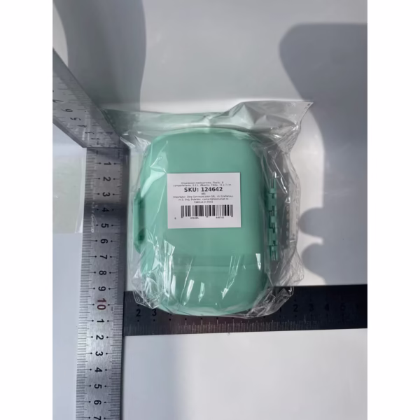 Organizator medicamente, Plastic, 8 compartimente, 0.1 L, Albastru, Flippy, 11 x 7 cm - imagine 6