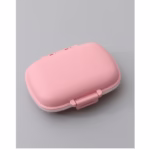 Organizator medicamente, Plastic, 8 compartimente, 0.1 L, Roz, Flippy, 11 x 7 cm - imagine 2
